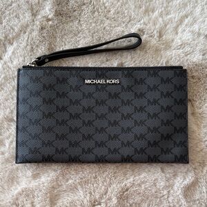 Michael Kors Black Logo Wristlet
